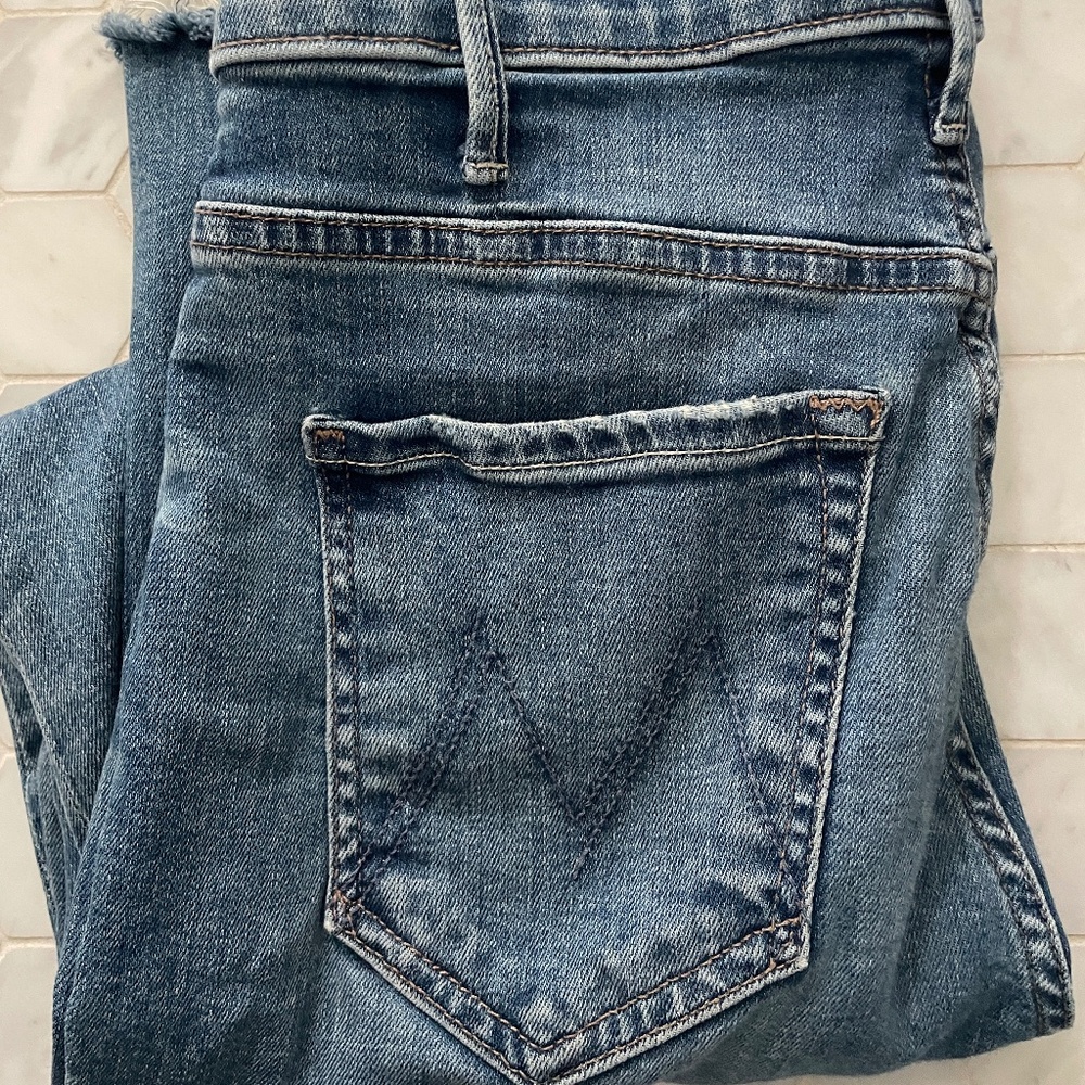 MOTHER Lil' Hustler Ankle Fray Jean